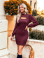 Front Chest Cutout Midi Dress
